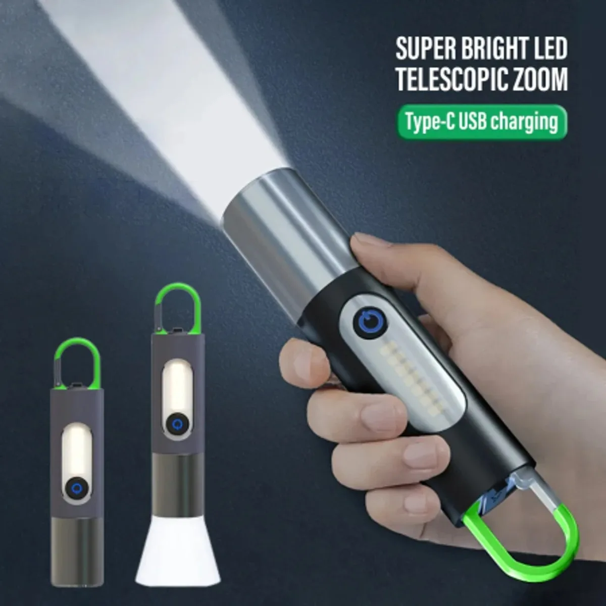 USB Rechargeable Multifunctional LED Flashlight image 4