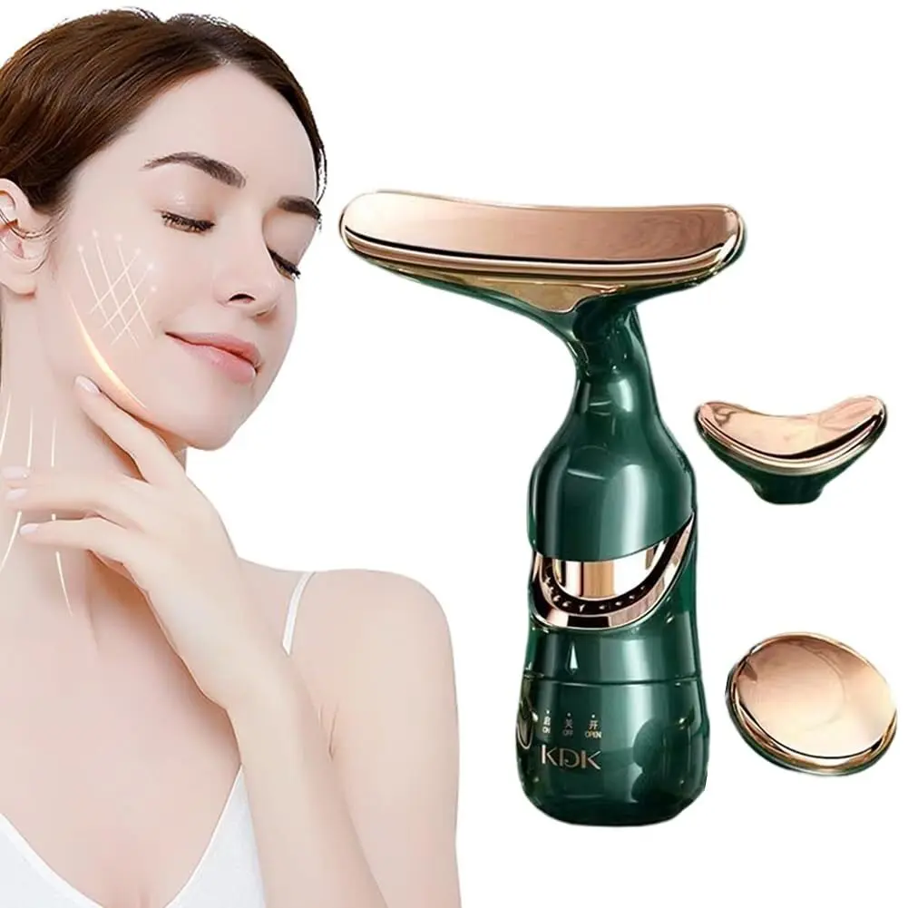 3 In 1 Facial Lifting Device Neck Facial Eye Massage Face Slimmer EMS Beauty Skin Tightening Wrinkle Anti Aging Face Massager