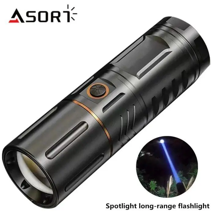 Super Power LED Rechargeable Torch Light With Power Bank Jumbo Torch Flashlight