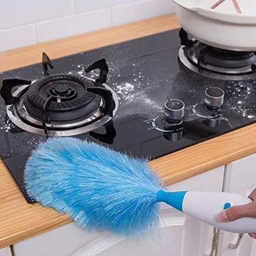 Hand-Held, Sward Go Dust Electric Feather Spin Motorized Cleaning Brush Set Home Duster Feather Dust Cleaner Brush for Home, Office, Car - Product Image 4