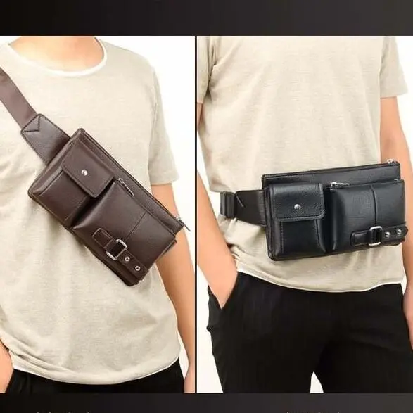 Men Fashion Multifunctional Shoulder Bag Crossbody Bag Waist Bag - Bag - Product Image 2
