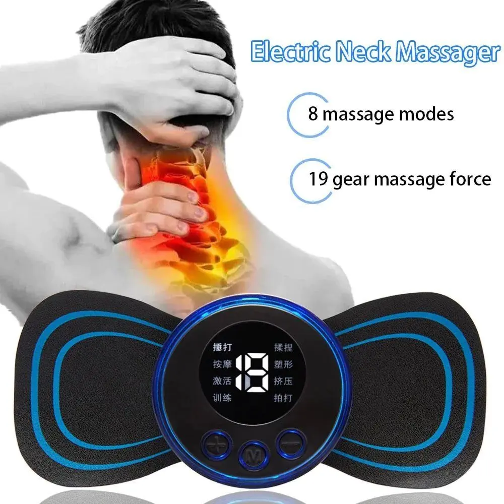 Portable Mini Electric Neck Massager Back Body With USB Charging Cable,EMS Electric Pulse Neck Masseger Muscle Stimulator Relief Pain Relax - Product Image 3