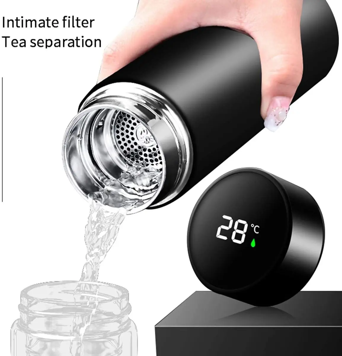Stainless Steel Vacuum Thermal Flask 500 ml Smart Insulated Bottle with Temperature Display Hot Water, Coffee, Tea, Sport, Travel Bottles - Product Image 4