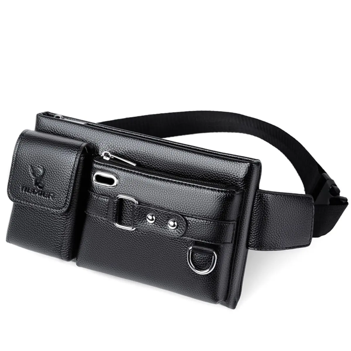 Men Fashion Multifunctional Shoulder Bag Crossbody Bag Waist Bag - Bag