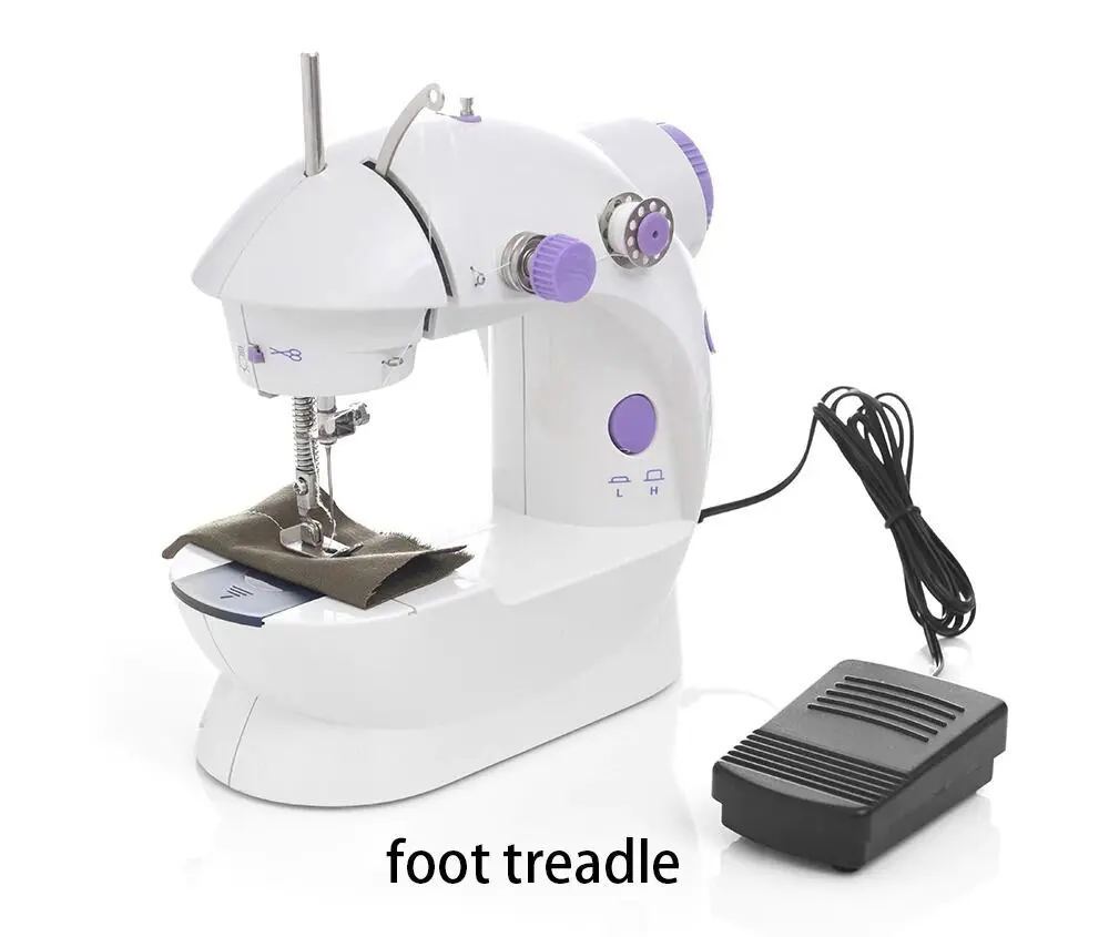 Mini Sewing Machine - Dual Speed Portable Mini Electric Pedal Double Threads Rewind Swing Machine - Product Image 4