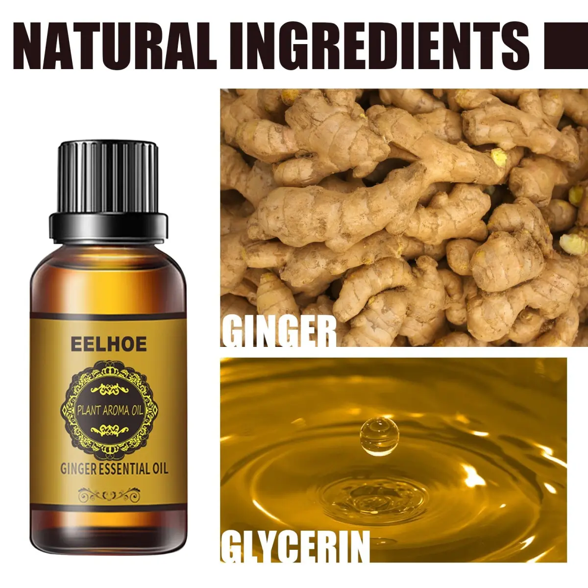 EELHOE GINGER ESSENTIAL OIL PLANT AROMA OIL - Product Image 3