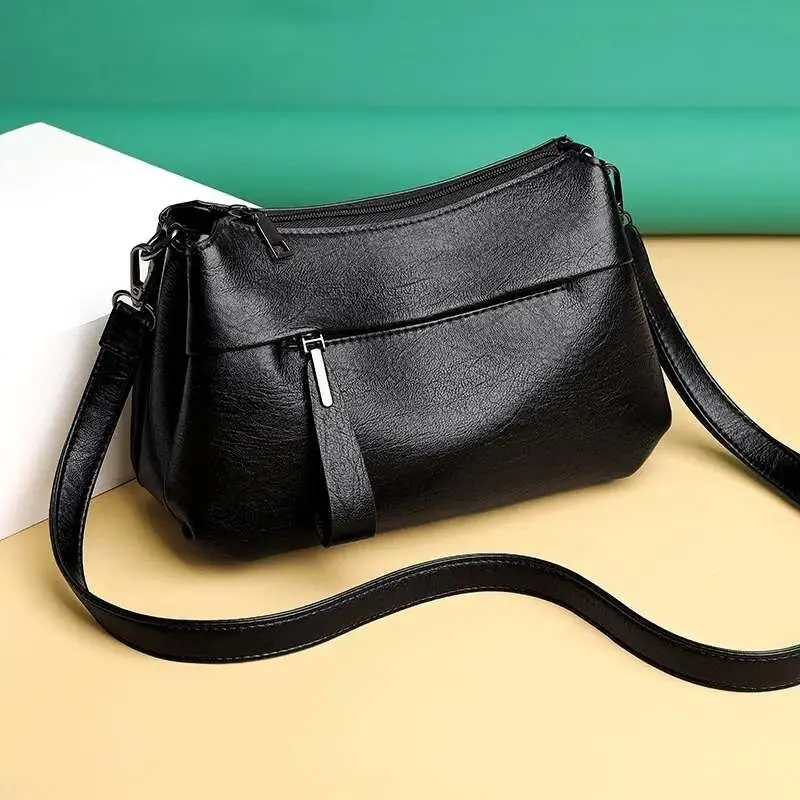 Crossbody Artificial Leather Women Shoulder Bag - High-Quality Leather Handbags, Designer Brand