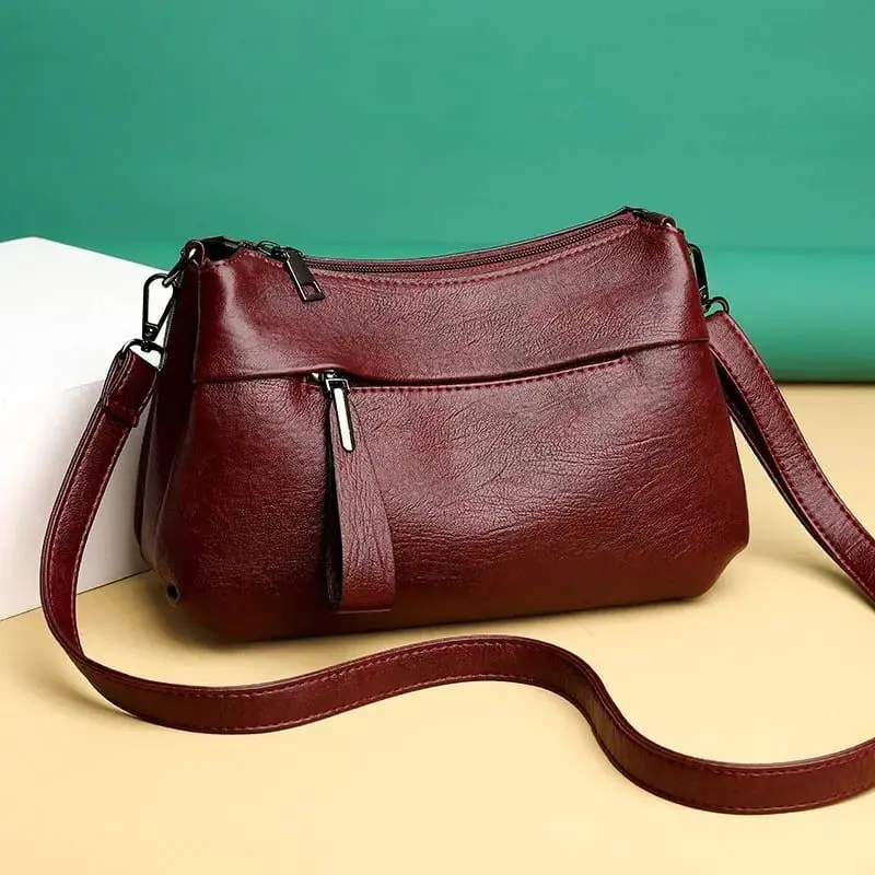 Crossbody Artificial Leather Women Shoulder Bag - High-Quality Leather Handbags, Designer Brand - Product Image 1
