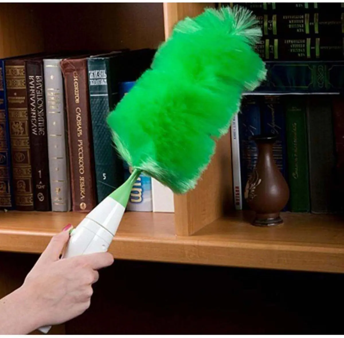 Hand-Held, Sward Go Dust Electric Feather Spin Motorized Cleaning Brush Set Home Duster Feather Dust Cleaner Brush for Home, Office, Car - Product Image 2