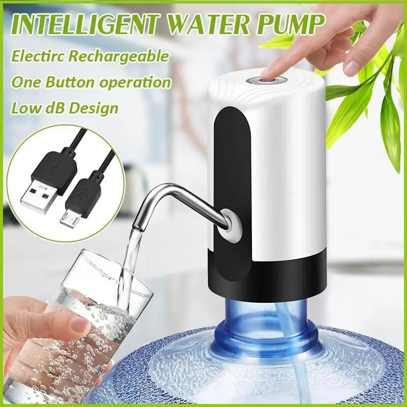 Portable Automatic Electric Water Pump Dispenser Drinking Bottle USB Rechargeable