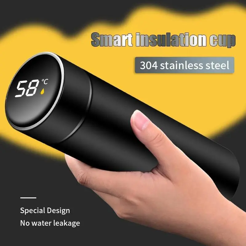 Stainless Steel Vacuum Thermal Flask 500 ml Smart Insulated Bottle with Temperature Display Hot Water, Coffee, Tea, Sport, Travel Bottles - Product Image 2
