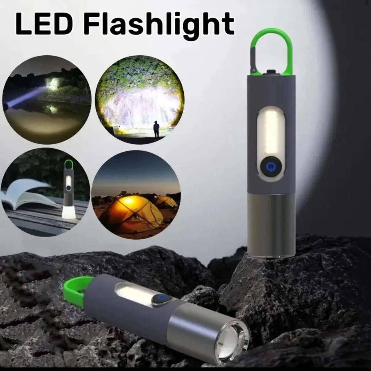 USB Rechargeable High Power Torch Light Multifunctional LED Flashlight - Product Image 2