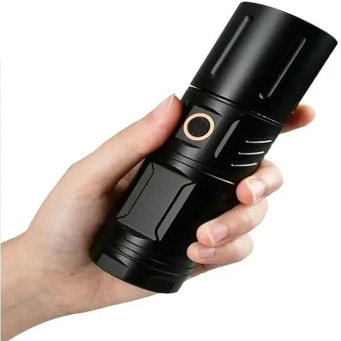Super Power LED Rechargeable Torch Light With Power Bank Jumbo Torch Flashlight - Product Image 1