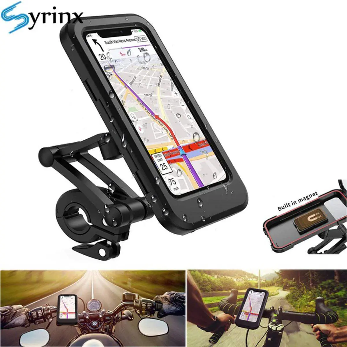 Bike Phone Holder Waterproof Bicycle Mobile Holder Case